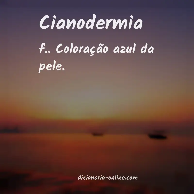 Significado de cianodermia