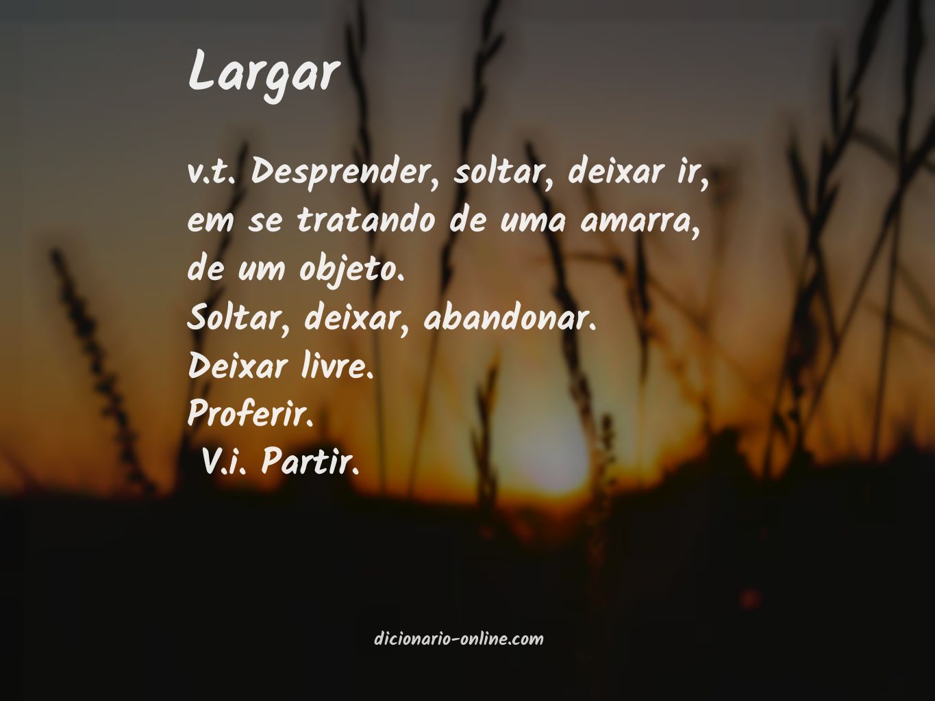 Significado de largar