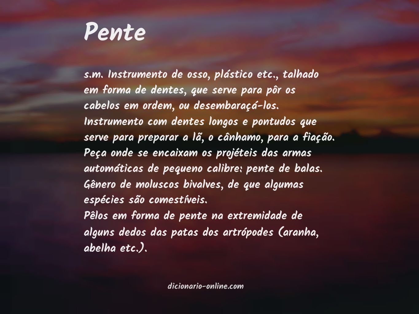 Significado de pente