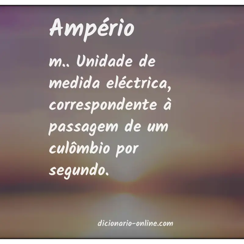 Significado de ampério