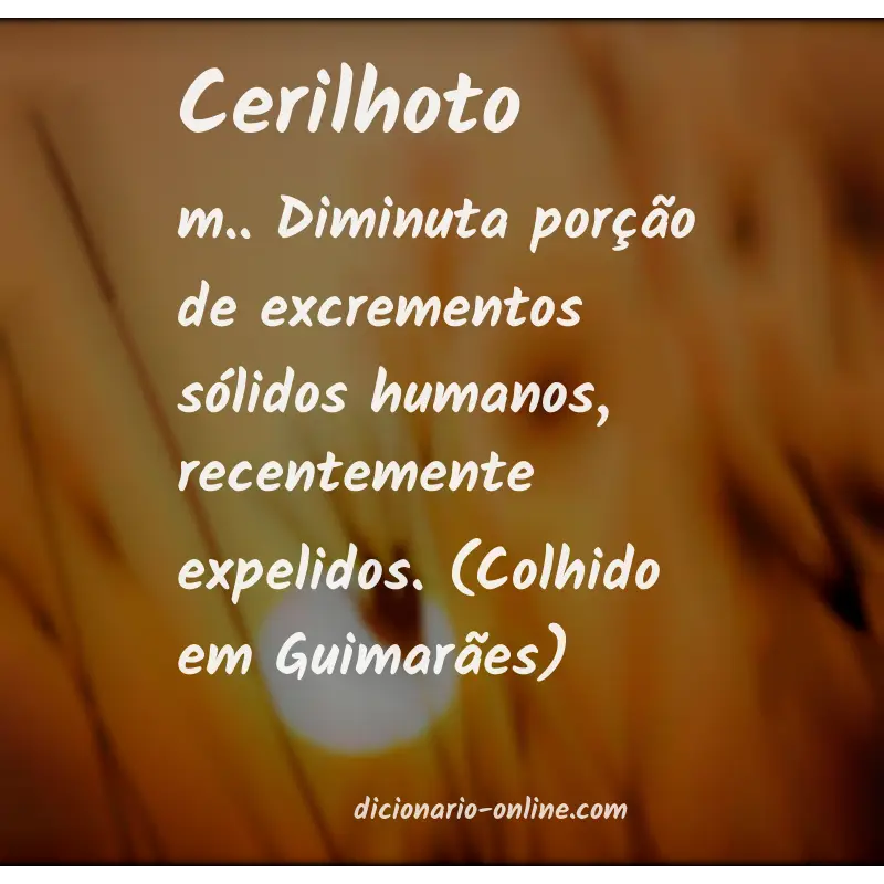 Significado de cerilhoto