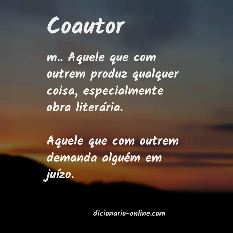 Significado de coautor