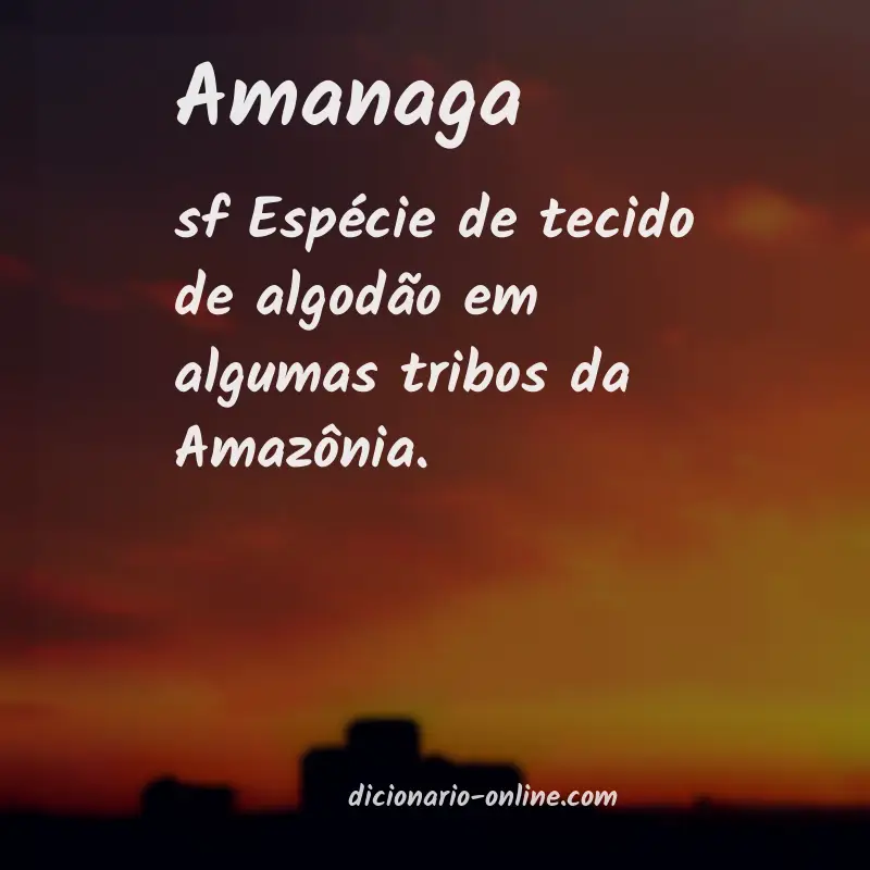 Significado de amanaga