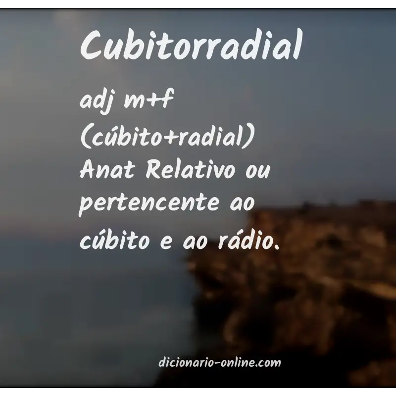 Significado de cubitorradial