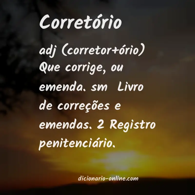 Significado de corretório