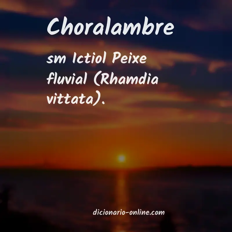Significado de choralambre
