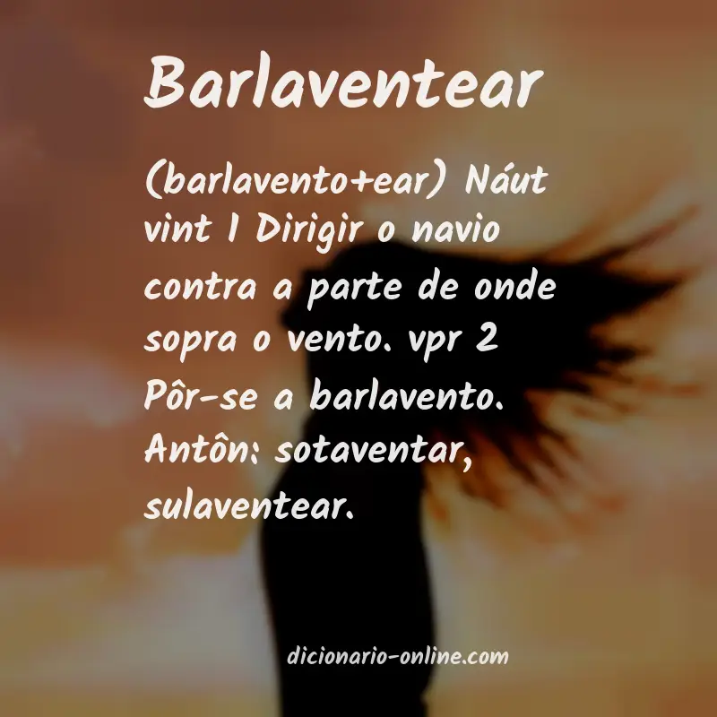 Significado de barlaventear