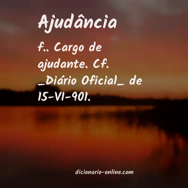 Significado de ajudância