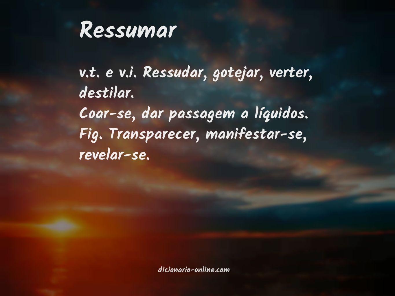 Significado de ressumar