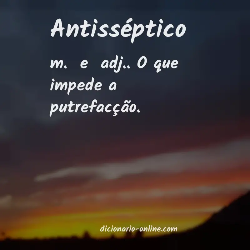 Significado de antisséptico