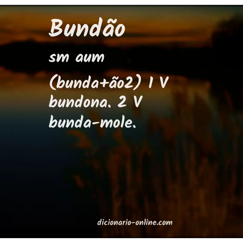 Significado de bundão