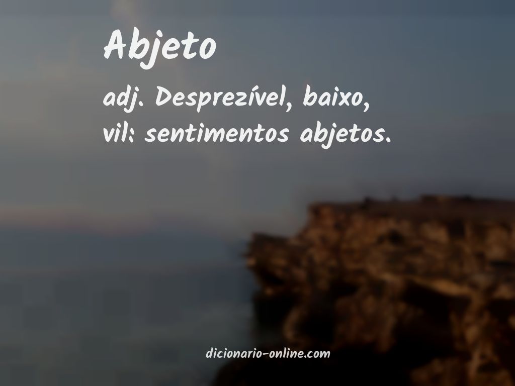 Significado de abjeto