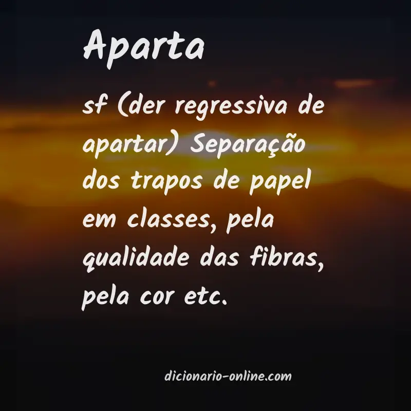 Significado de aparta