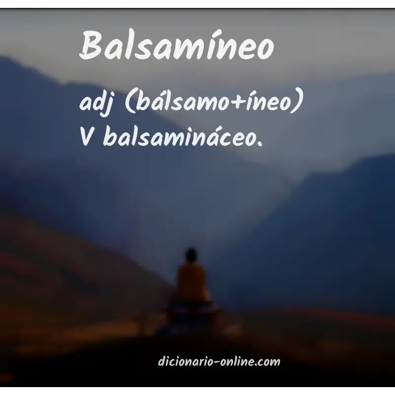 Significado de balsamíneo