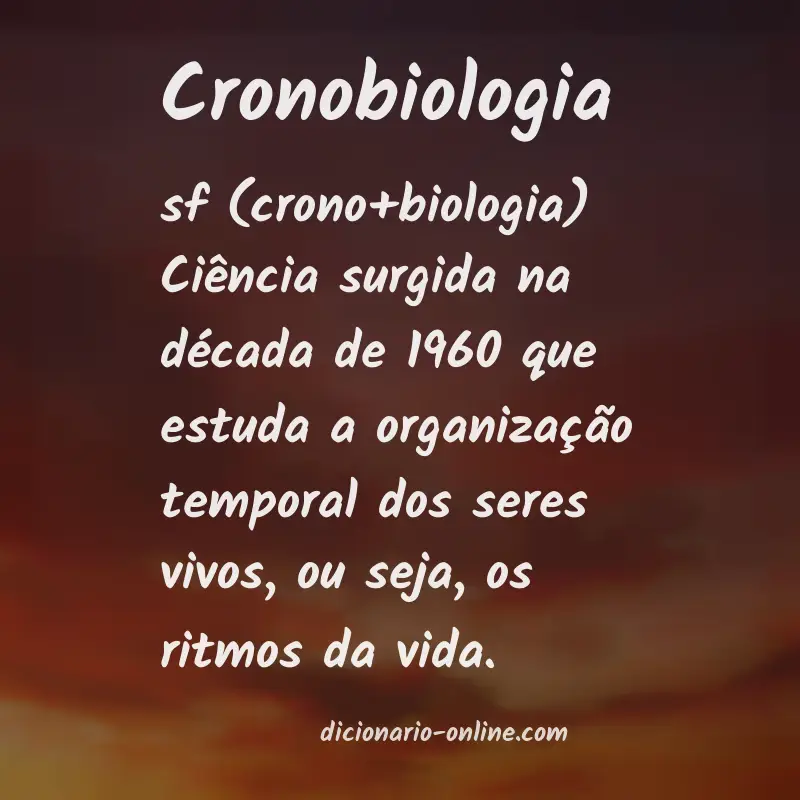 Significado de cronobiologia