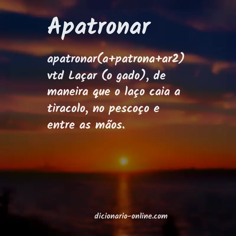 Significado de apatronar