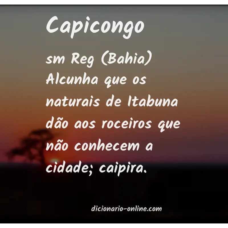 Significado de capicongo