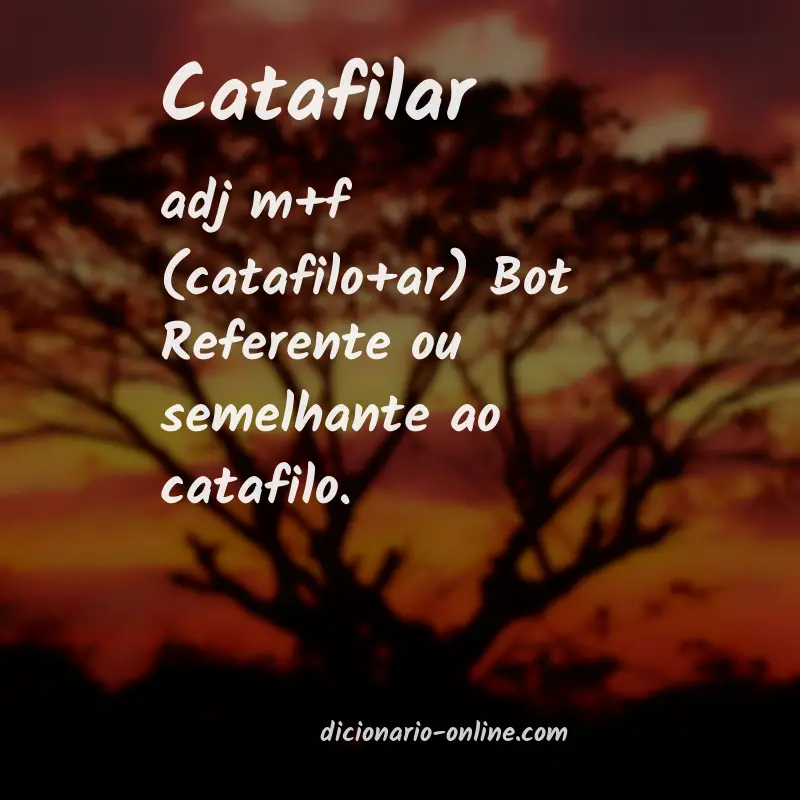Significado de catafilar