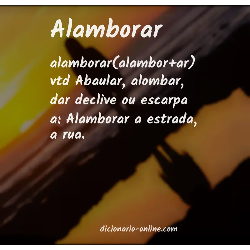 Significado de alamborar