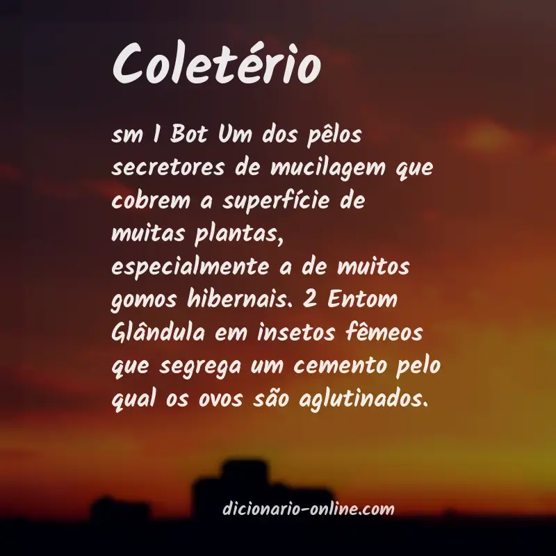 Significado de coletério