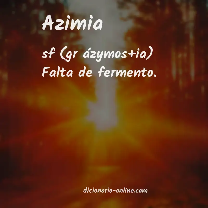 Significado de azimia