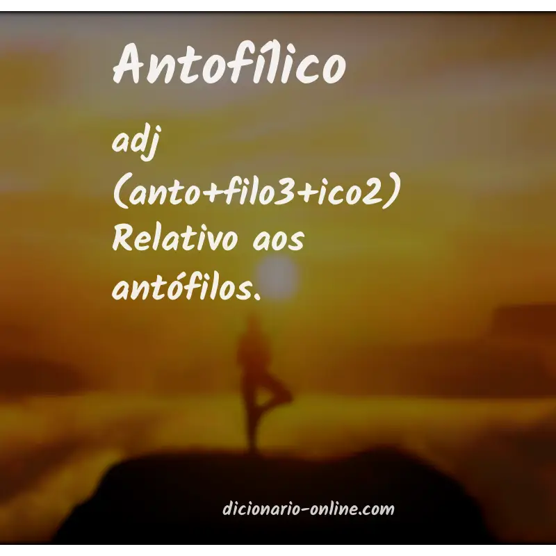 Significado de antofílico