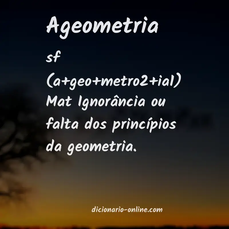 Significado de ageometria