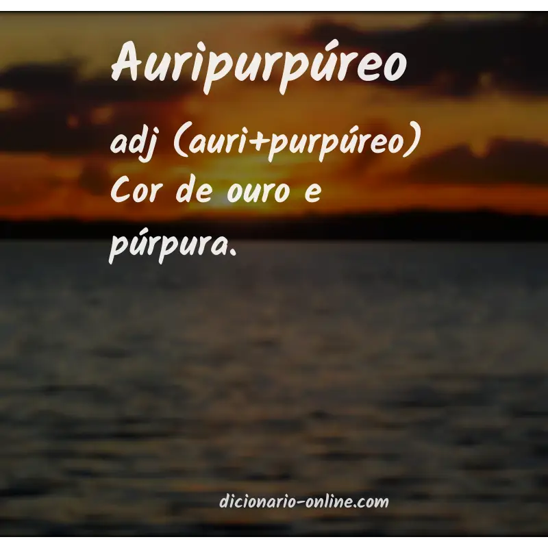 Significado de auripurpúreo