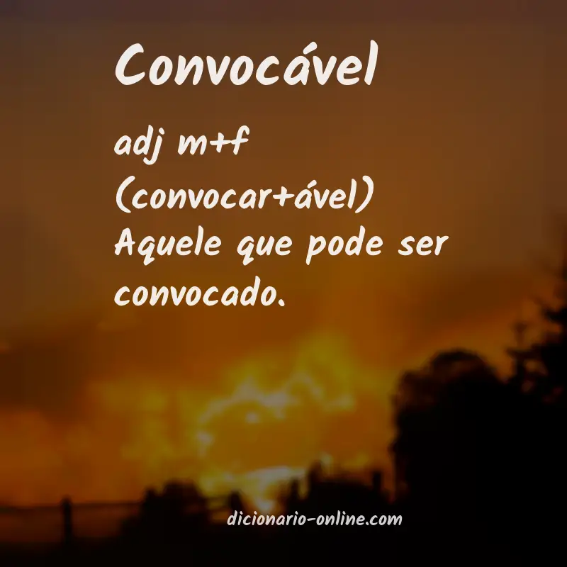 Significado de convocável