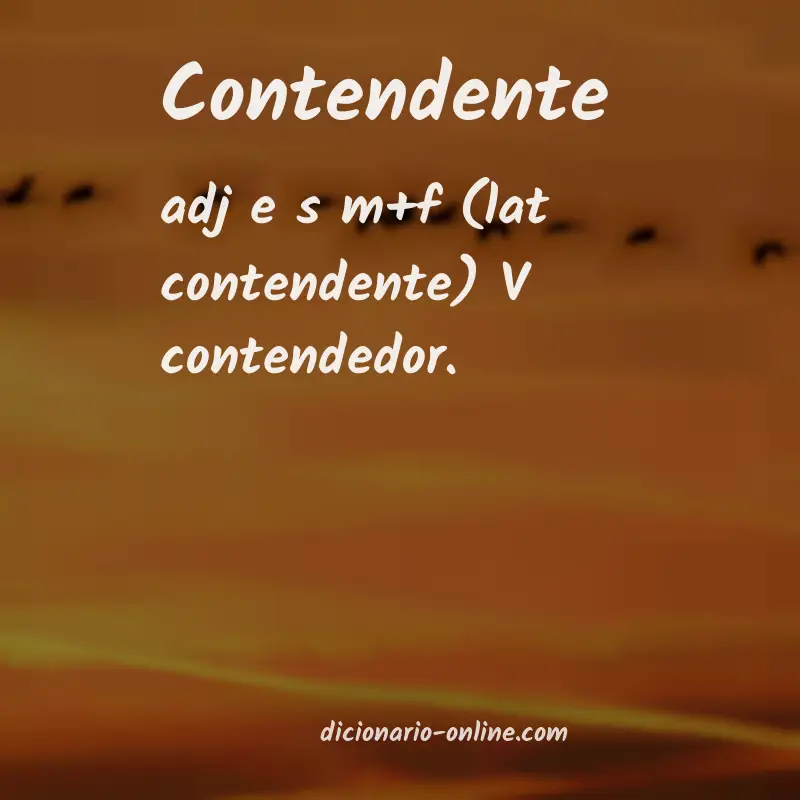 Significado de contendente