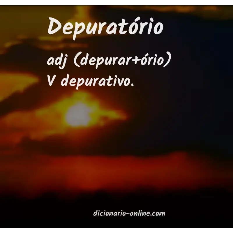 Significado de depuratório