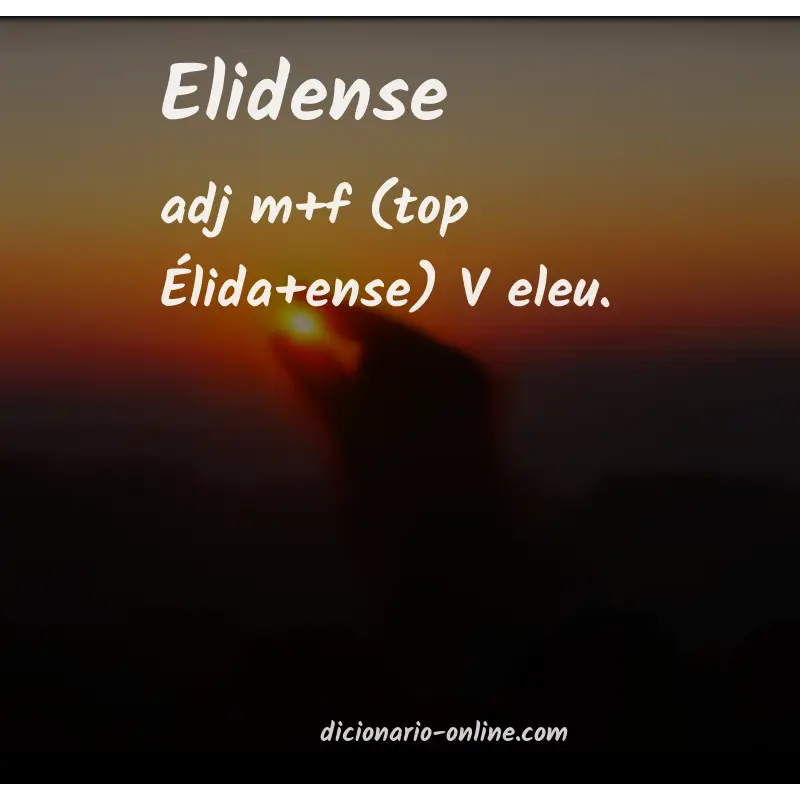 Significado de elidense