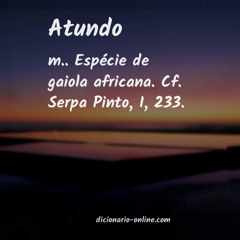 Significado de atundo