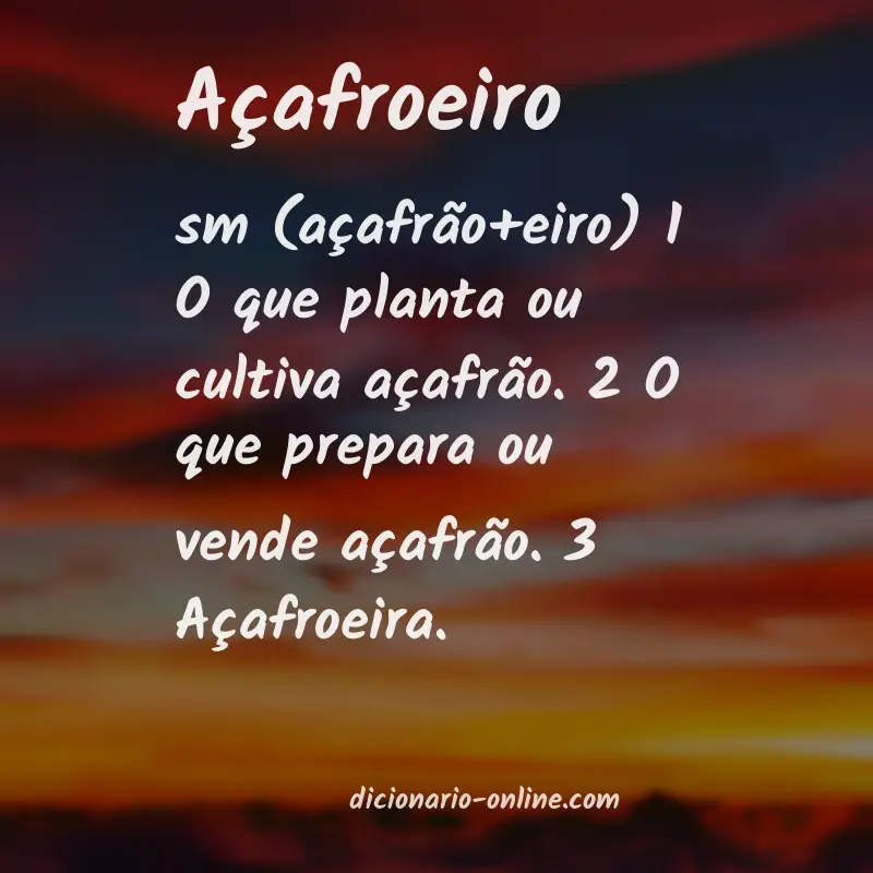 Significado de açafroeiro