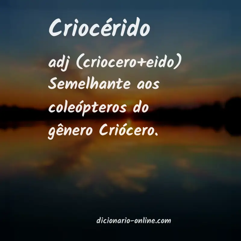 Significado de criocérido