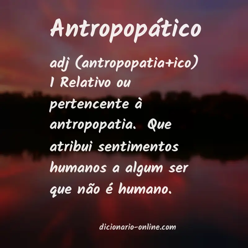 Significado de antropopático