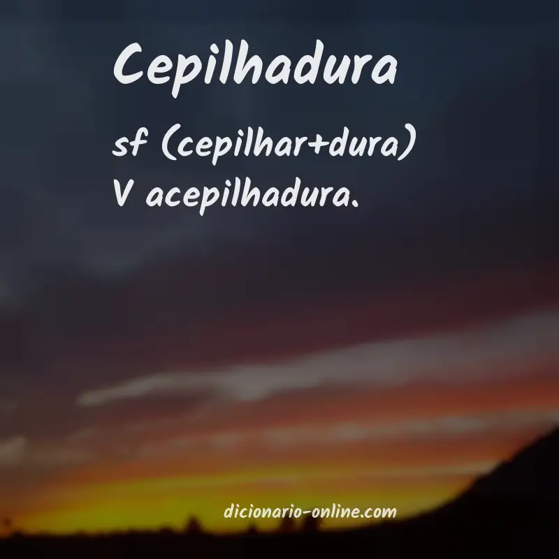 Significado de cepilhadura