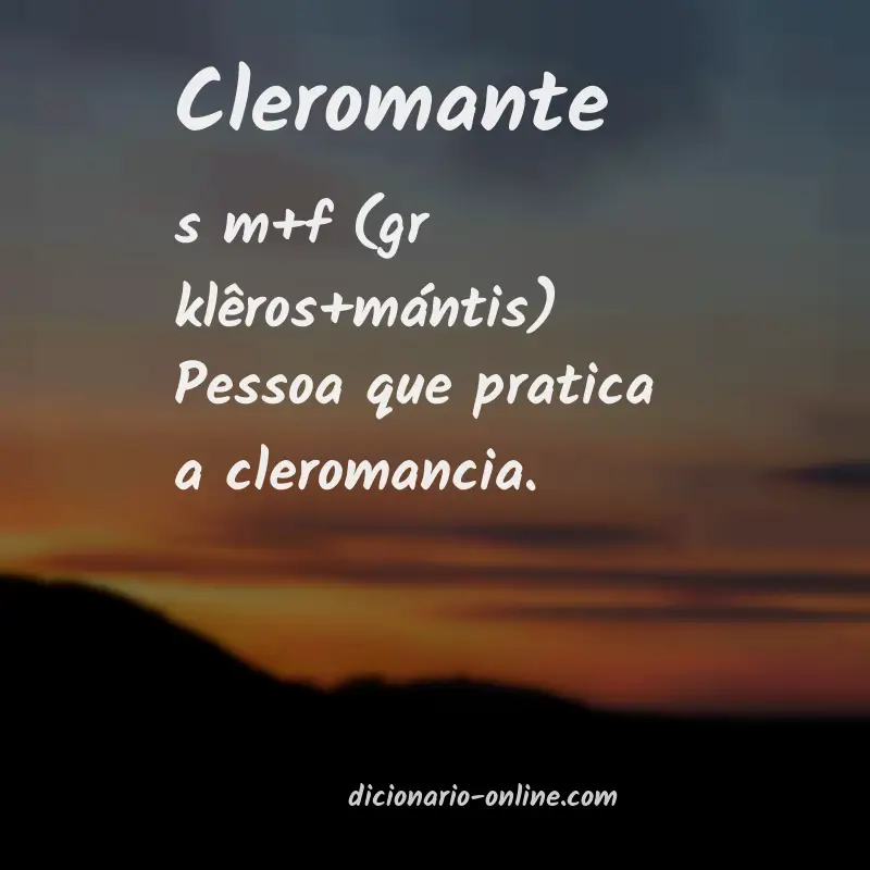 Significado de cleromante