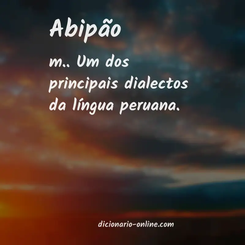 Significado de abipão