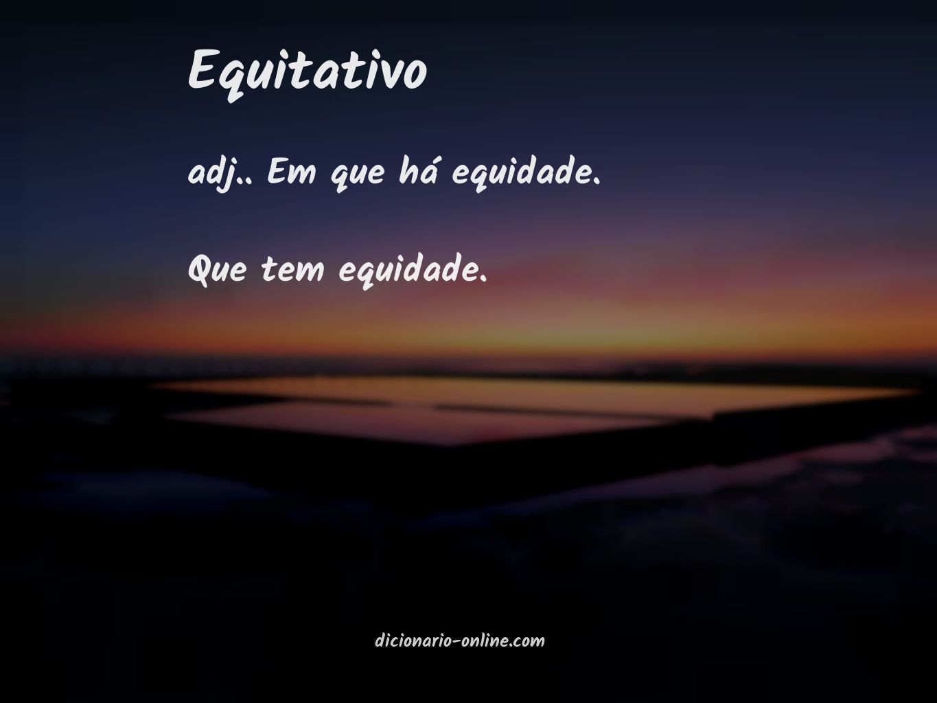 Significado de equitativo