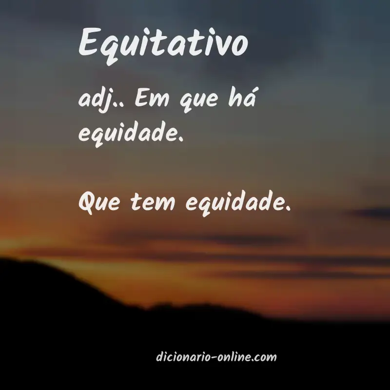 Significado de equitativo