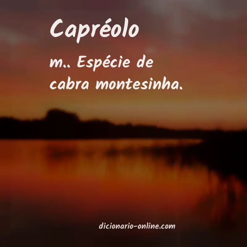 Significado de capréolo