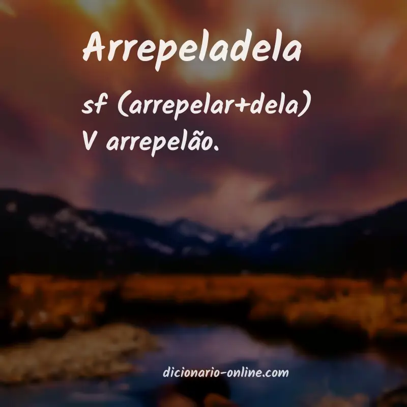 Significado de arrepeladela
