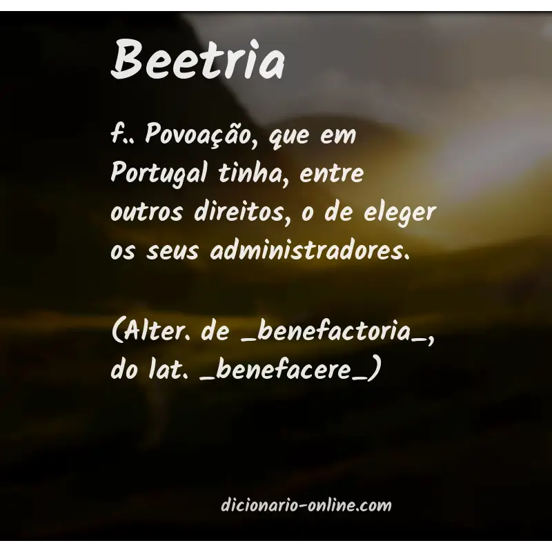 Significado de beetria