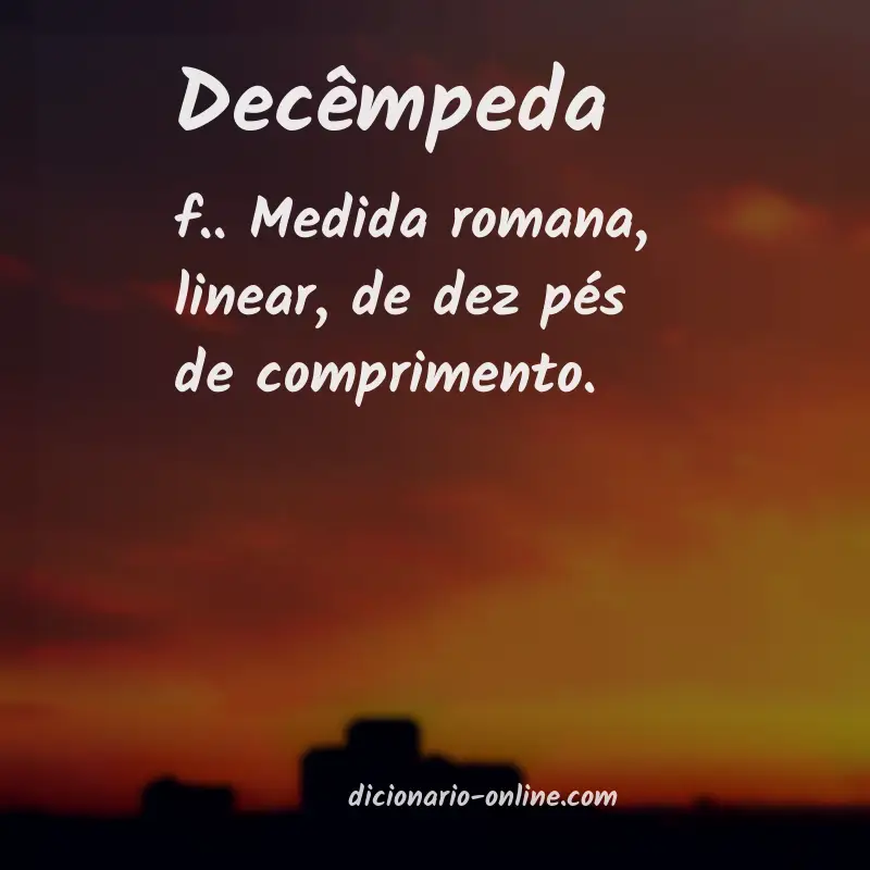 Significado de decêmpeda