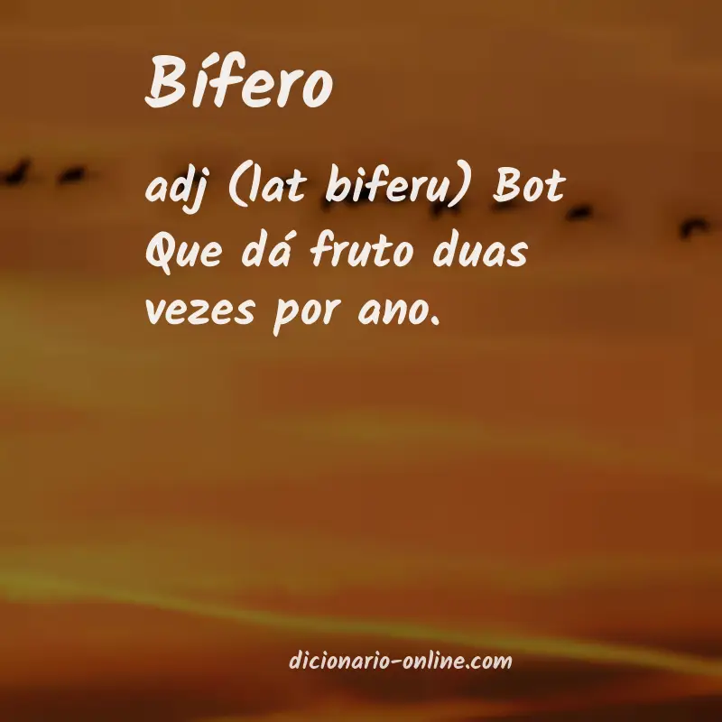 Significado de bífero