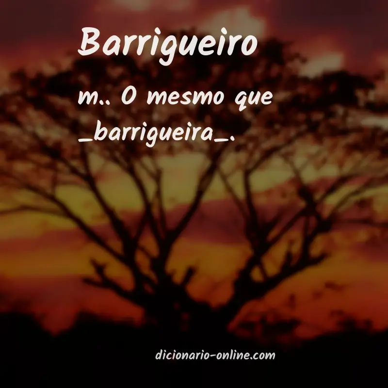 Significado de barrigueiro