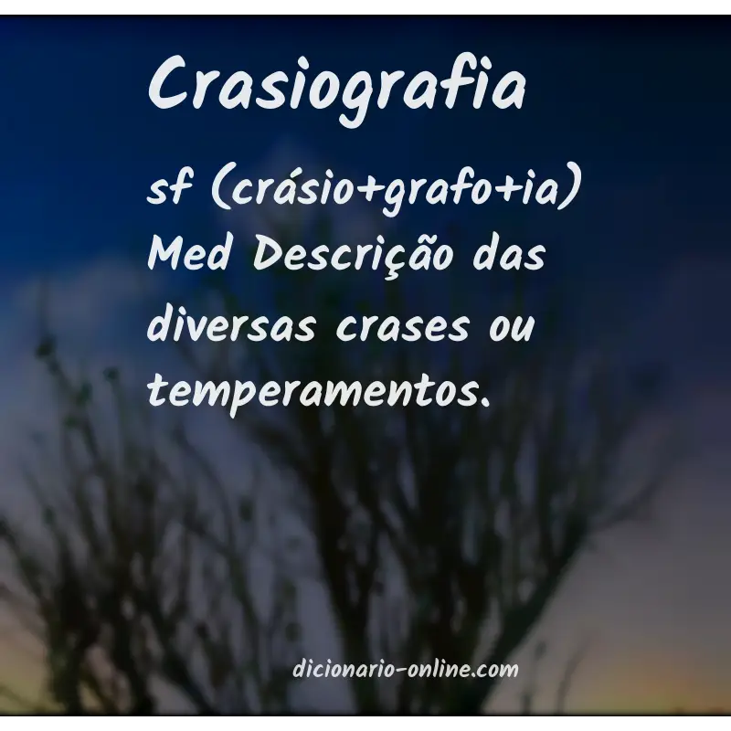 Significado de crasiografia