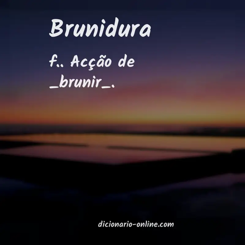 Significado de brunidura