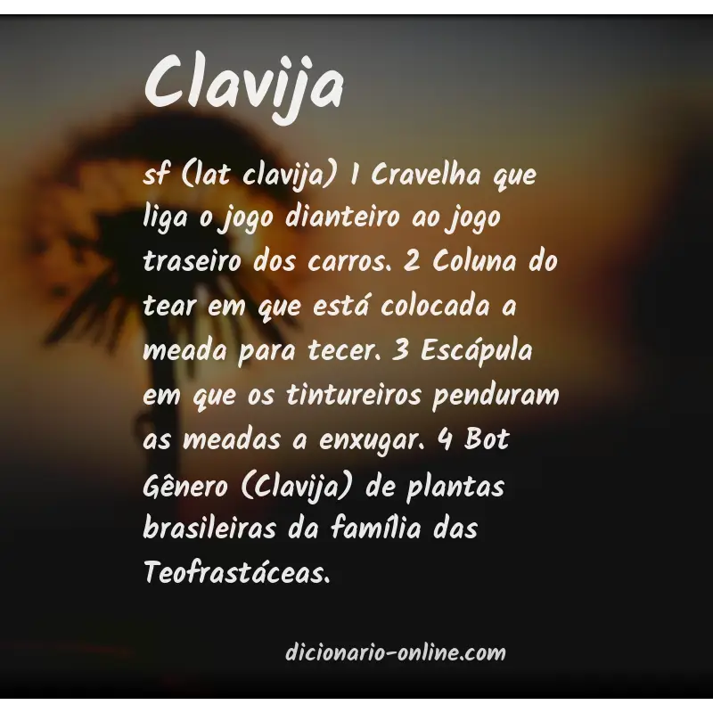 Significado de clavija